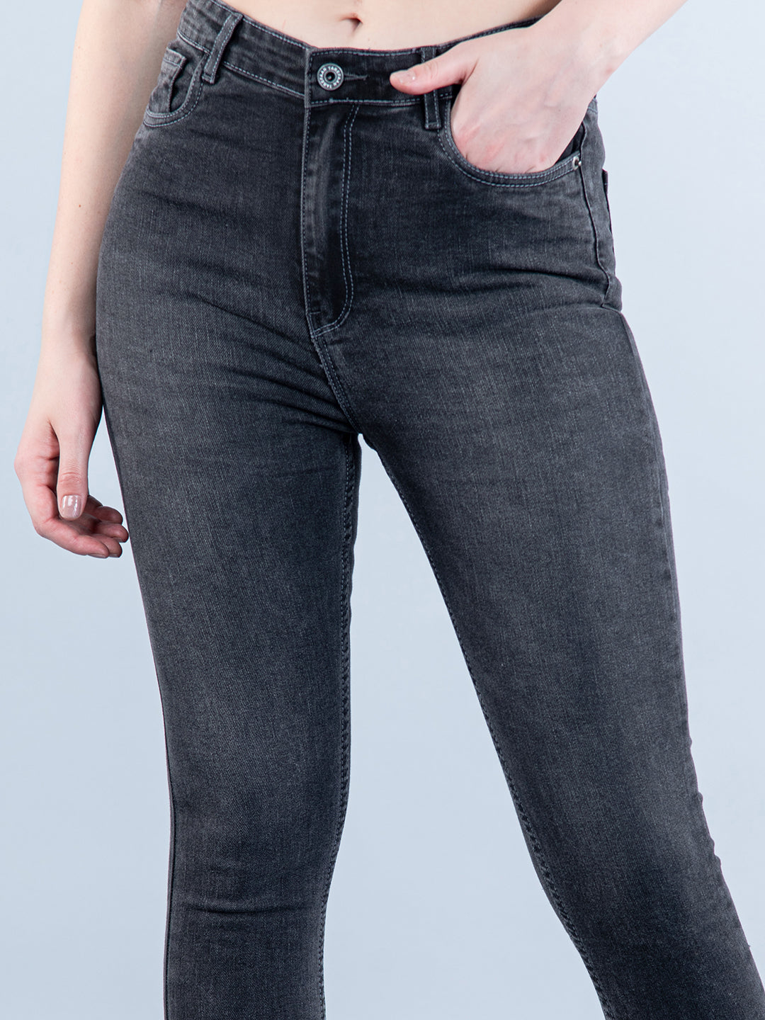 Buy Curve Blue High Rise Washed Skinny Jeans For Women Online in India |  VeroModa